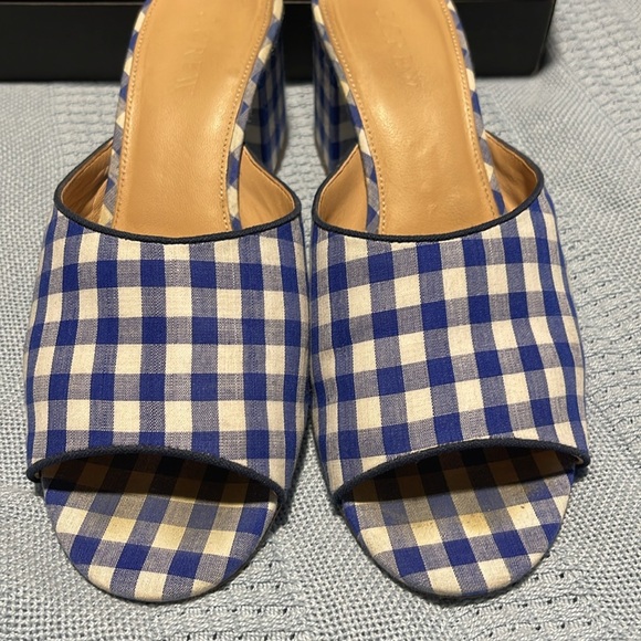 J Crew gingham Heeled slide - Picture 5 of 6